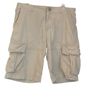 Converse Cargo Shorts Mens 34 Beige/Khaki 100% Cotton~Pockets~Utility~Gorpcore